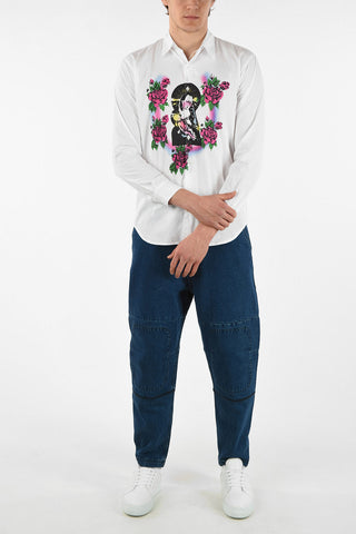 Printed Shirt with Classic Collar