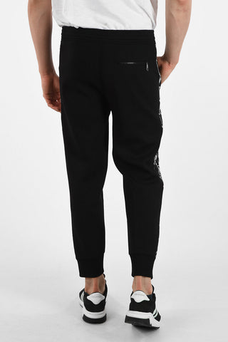 Skinny Fit MONOGRAM STRIPE Joggers with Drawstring Closure