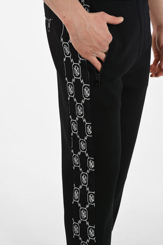 Skinny Fit MONOGRAM STRIPE Joggers with Drawstring Closure