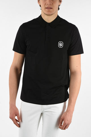 Polo MONOGRAM BADGE in Cotone Stretch con Ricamo 