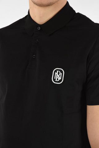 Polo MONOGRAM BADGE in Cotone Stretch con Ricamo 
