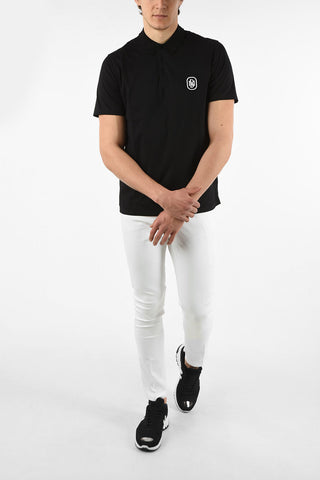 Polo MONOGRAM BADGE in Cotone Stretch con Ricamo 