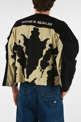 Printed Unstructured Sweatshirt with Zip Closure 