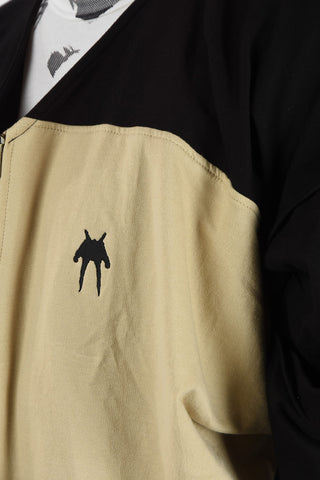 Printed Unstructured Sweatshirt with Zip Closure 