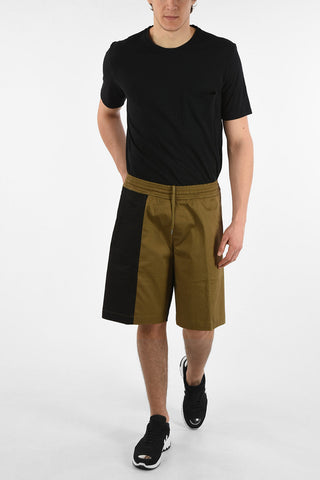 Stretch Cotton Oversized WORKWEAR Shorts with Drawstring Closure