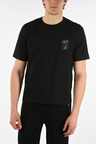 POP UP COLLECTION T-Shirt Girocollo THUNDERBOLT PATCH in Cotone Stretch
