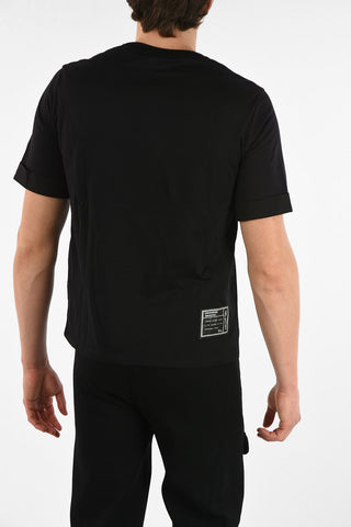 POP UP COLLECTION T-Shirt Girocollo THUNDERBOLT PATCH in Cotone Stretch