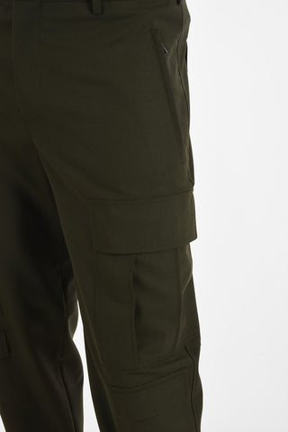 Slouch Fit Cargo Pants with Elastic Ankle Band