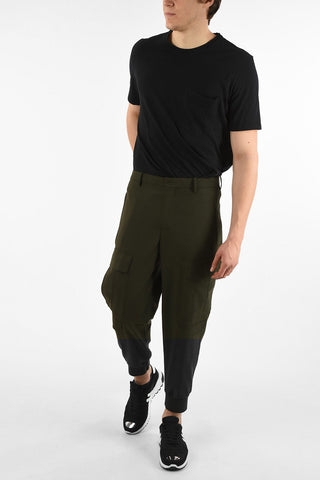 Slouch Fit Cargo Pants with Elastic Ankle Band