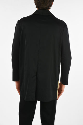 Standard Fit Trench with Leather Collar and Hidden Closure