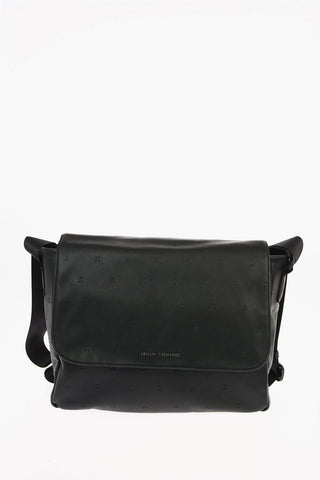 ARMANI EXCHANGE All Over Logo Embroidered Messenger Bag