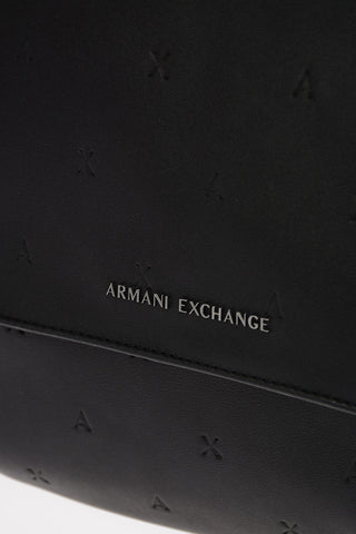 ARMANI EXCHANGE All Over Logo Embroidered Messenger Bag