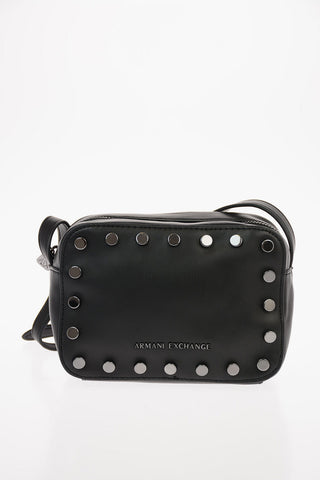 ARMANI EXCHANGE Ecoleather Mini Crossbody Bag with Studs