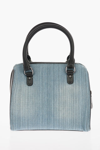 ARMANI EXCHANGE Denim Bowler Bag With Removable Shoulder