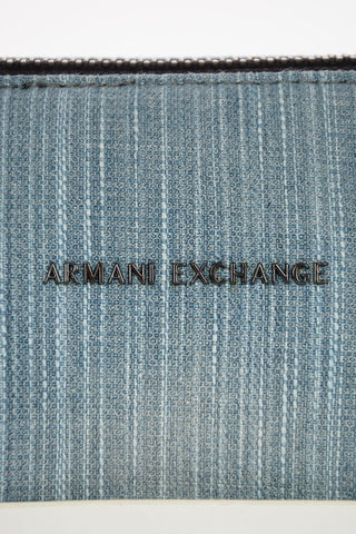 ARMANI EXCHANGE Denim Bowler Bag With Removable Shoulder