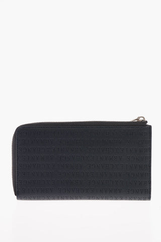 ARMANI EXCHANGE All Over Logo Ecoleather Wallet with Zip Closure
