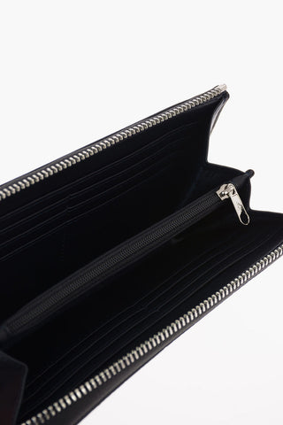 ARMANI EXCHANGE All Over Logo Ecoleather Wallet with Zip Closure