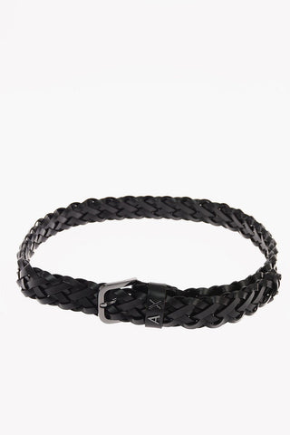 ARMANI EXCHANGE 30mm Braided Leather Belt