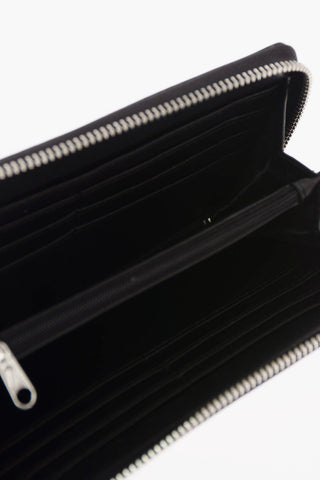 ARMANI EXCHANGE All Over Logo Ecoleather Wallet with Zip Closure