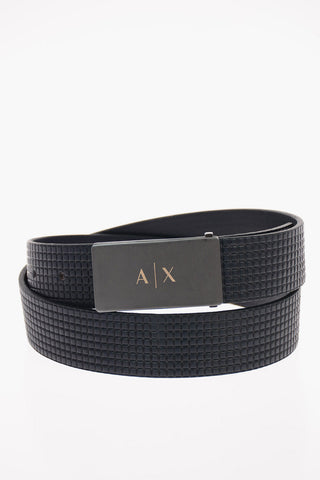 ARMANI EXCHANGE 40mm Plate Leather Belt