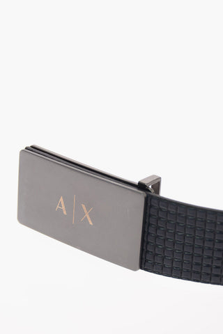 ARMANI EXCHANGE 40mm Plate Leather Belt