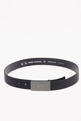 ARMANI EXCHANGE 40mm Plate Leather Belt