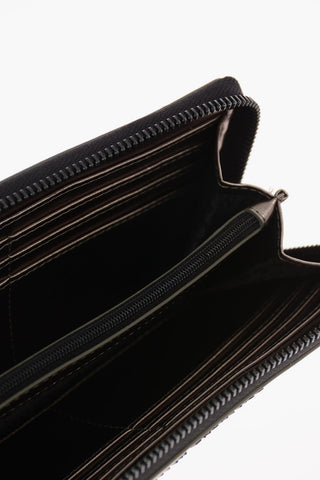 ARMANI EXCHANGE  Silver Laminated Ecoleather Wallet