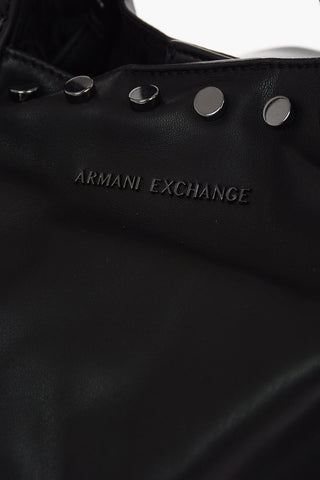 ARMANI EXCHANGE Ecoleather Shopping Bag with Studs