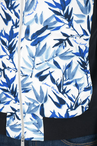 ARMANI EXCHANGE Leaf-Print Hooded Sweatshirt