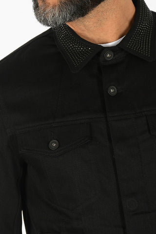 ARMANI EXCHANGE Denim Jacket With Studs Collar