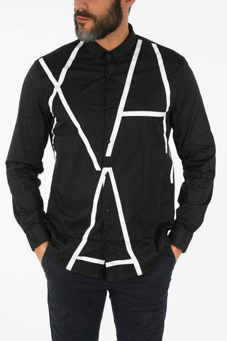 ARMANI EXCHANGE Camicia con Stampa Logo e Collo Italiano