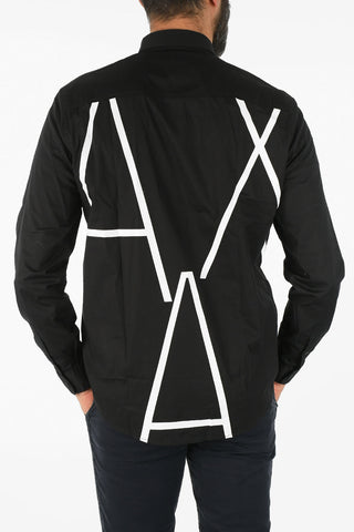 ARMANI EXCHANGE Camicia con Stampa Logo e Collo Italiano
