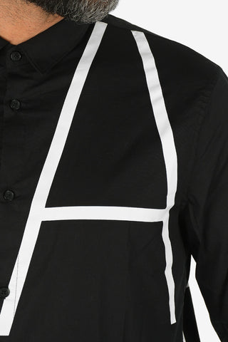 ARMANI EXCHANGE Camicia con Stampa Logo e Collo Italiano