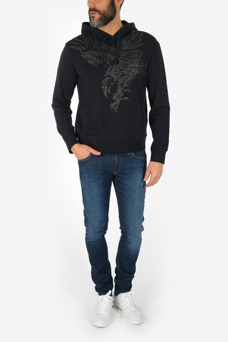 ARMANI EXCHANGE All Over Logo-Print Sweatshirt with Hood