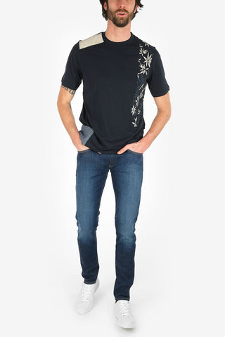 ARMANI EXCHANGE Floral-Print Detail T-shirt