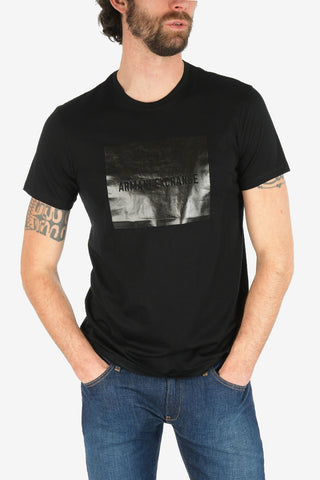 ARMANI EXCHANGE Slim Fit T-shirt with Logo-Print