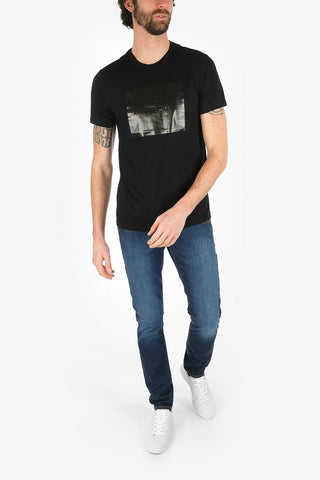 ARMANI EXCHANGE Slim Fit T-shirt with Logo-Print