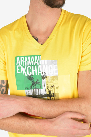 ARMANI EXCHANGE Printed Slim Fit T-shirt
