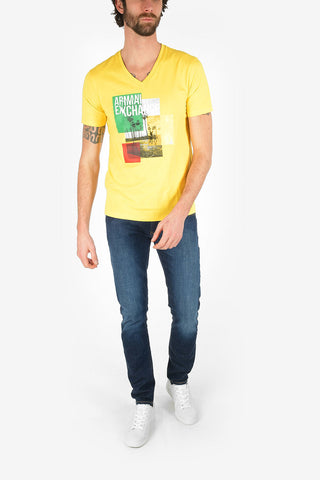 ARMANI EXCHANGE Printed Slim Fit T-shirt