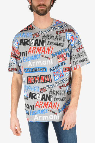 ARMANI EXCHANGE All Over Logo Loose Fit T-shirt
