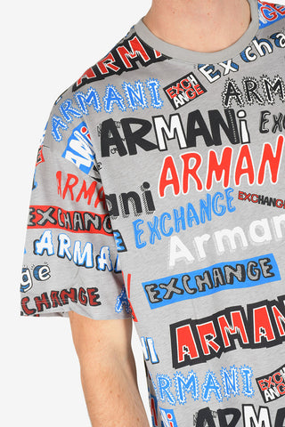 ARMANI EXCHANGE All Over Logo Loose Fit T-shirt