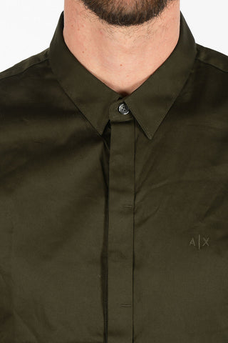 ARMANI EXCHANGE Hidden Closure Short Sleeve Shirt
