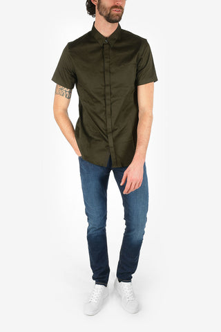 ARMANI EXCHANGE Hidden Closure Short Sleeve Shirt