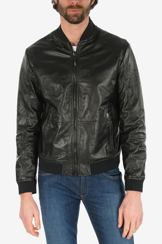 ARMANI EXCHANGE Leather Bomber Jacket