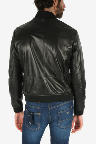 ARMANI EXCHANGE Leather Bomber Jacket