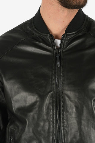 ARMANI EXCHANGE Leather Bomber Jacket
