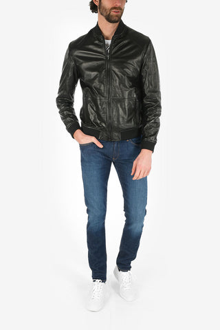 ARMANI EXCHANGE Leather Bomber Jacket