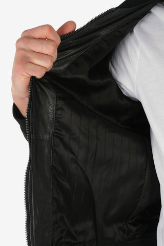 ARMANI EXCHANGE Leather Bomber Jacket