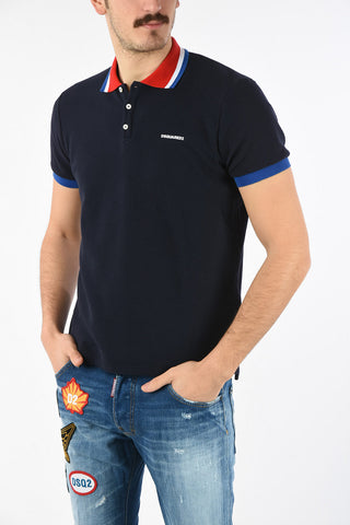 3 Button Polo with Print-Logo