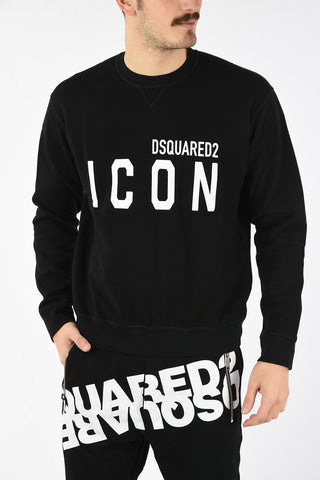 ICON Brushed Cotton COOL FIT Crew-Neck Sweatshirt with Logo-print